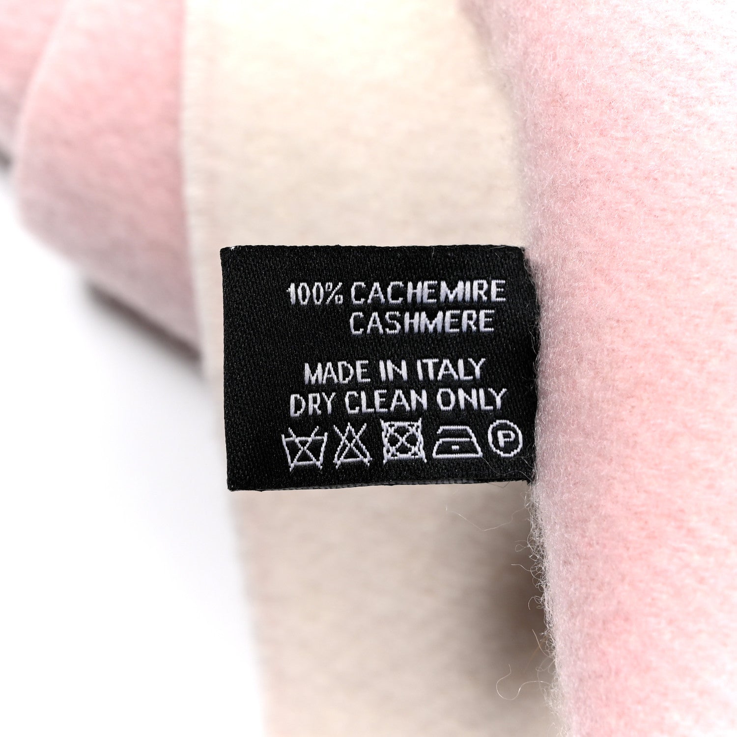 Chanel Cashmere CC Fringe Stole Pink White 4 of 6