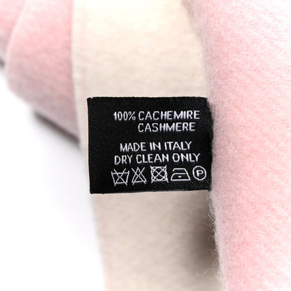 Chanel Cashmere CC Fringe Stole Pink White 4 of 6