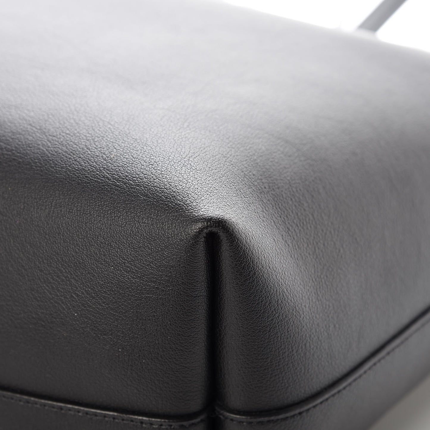 Calfskin Large Shopping Tote Black