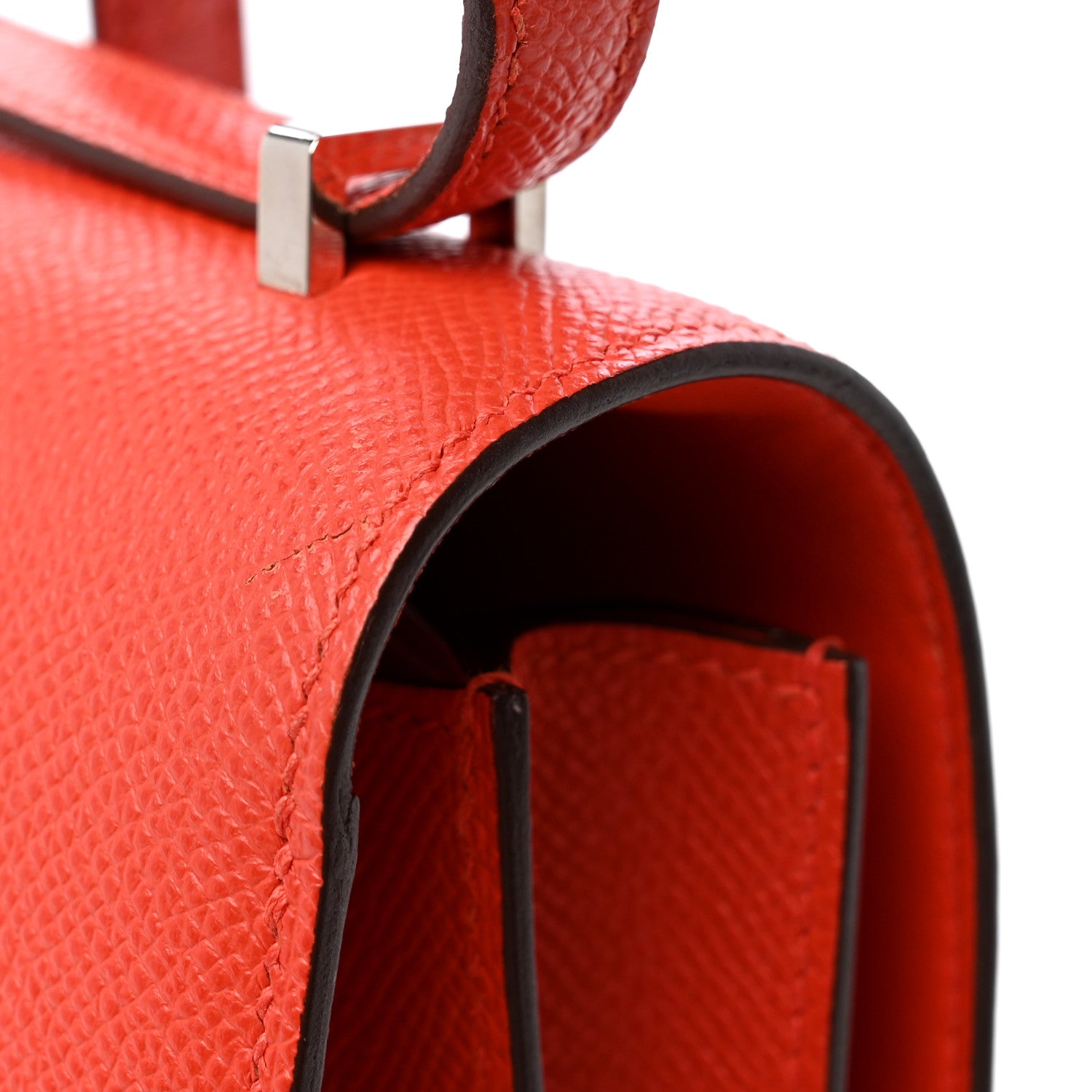 Hermes Epsom Enamel Constance 18 Capucine Sanguine 13 of 14