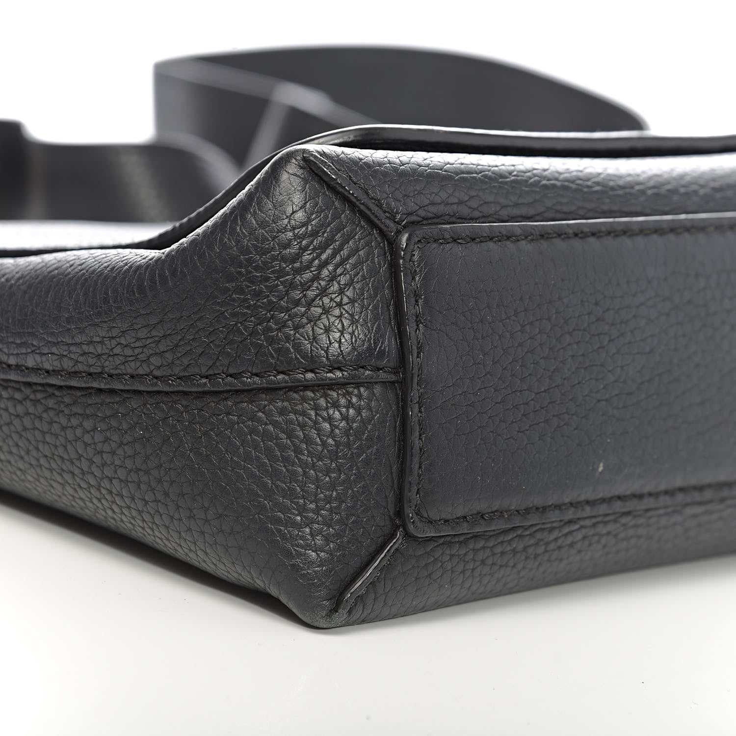 Burberry Grainy Calfskin Embossed Small Messenger Black 10 of 12