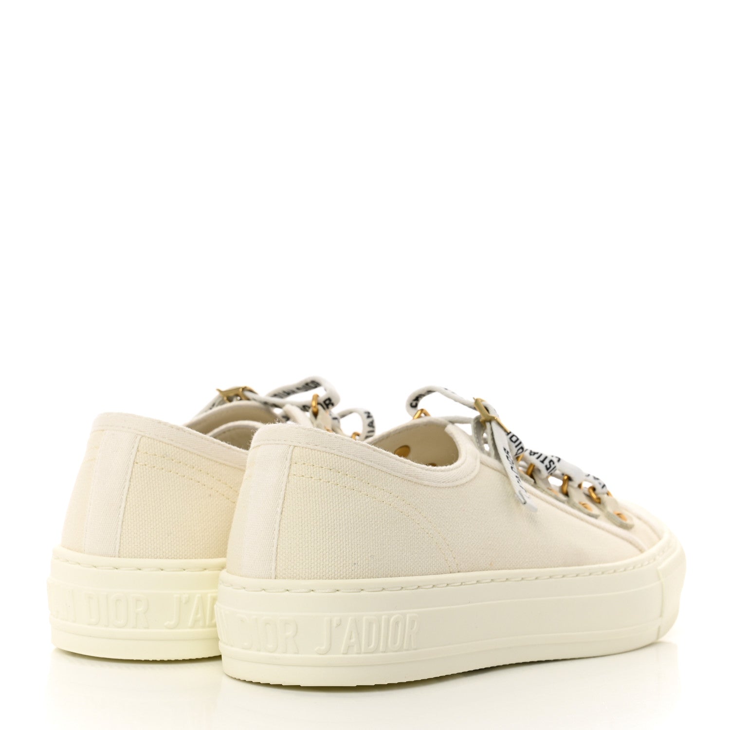 Christian Dior Canvas Dot Walk'N'Dior Low Top Sneakers 36 Milk 4 of 8