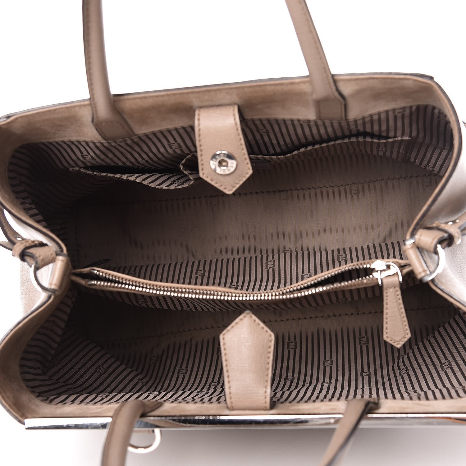 Fendi Vitello Elite Regular 2Jours Tote Tortora 5 of 23