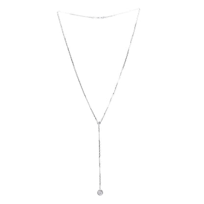Cartier 18K White Gold Diamond LOVE Drop Necklace 3 of 6
