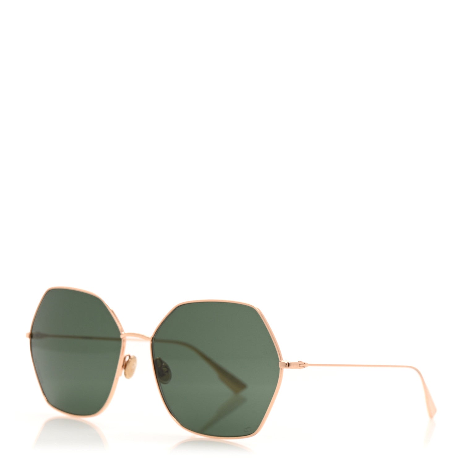 Christian Dior Metal Stellaire 8 Sunglasses Rose Gold Green 1 of 11