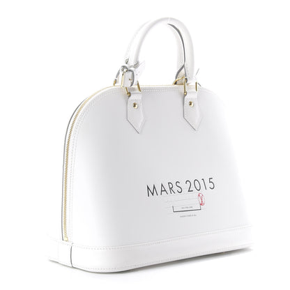 Louis Vuitton Smooth Calfskin Signature Alma PM White 3 of 10