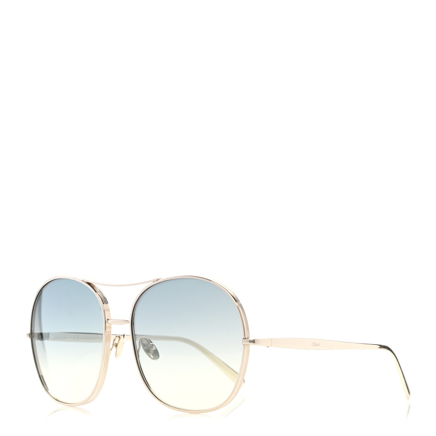 Chloe Aviator Sunglasses CE128S Gold 1 of 9