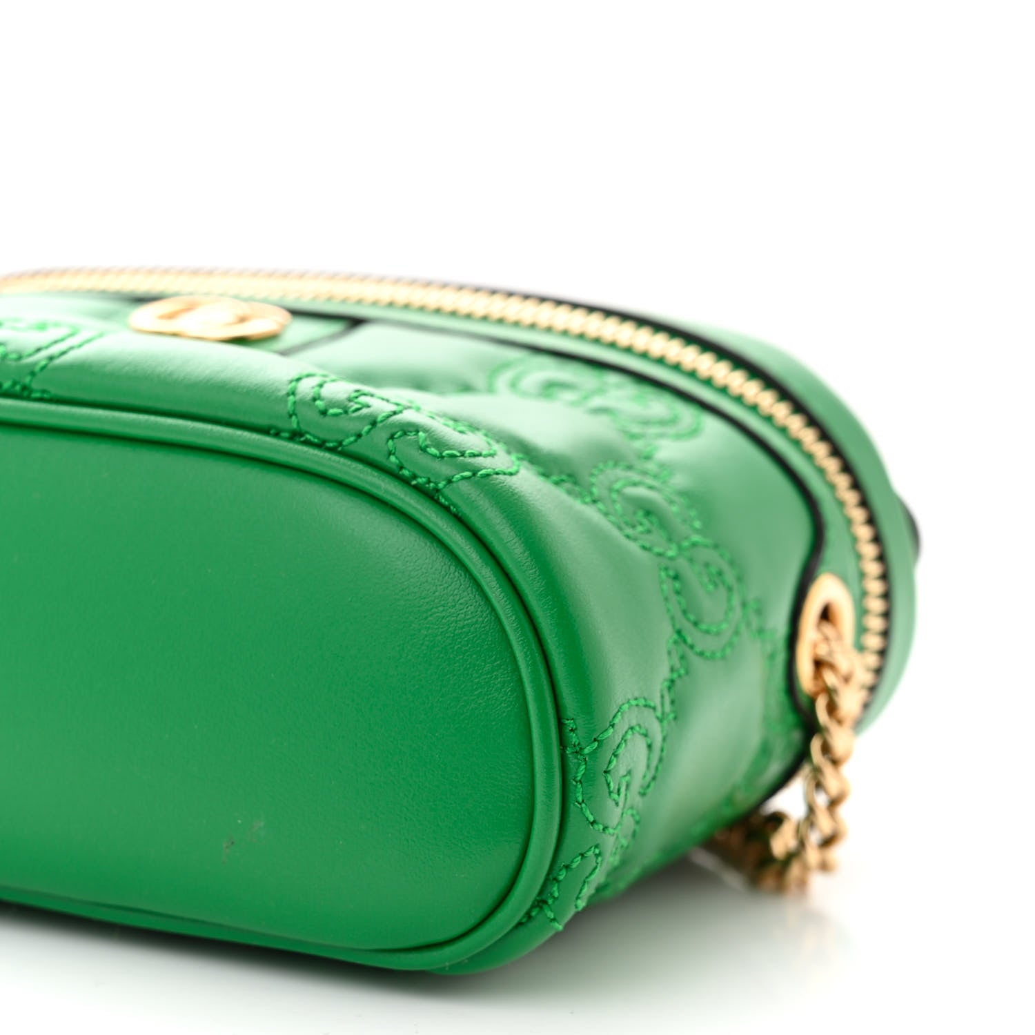 Gucci Calfskin GG Matelasse Mini Top Handle Bag Spring Green 10 of 10