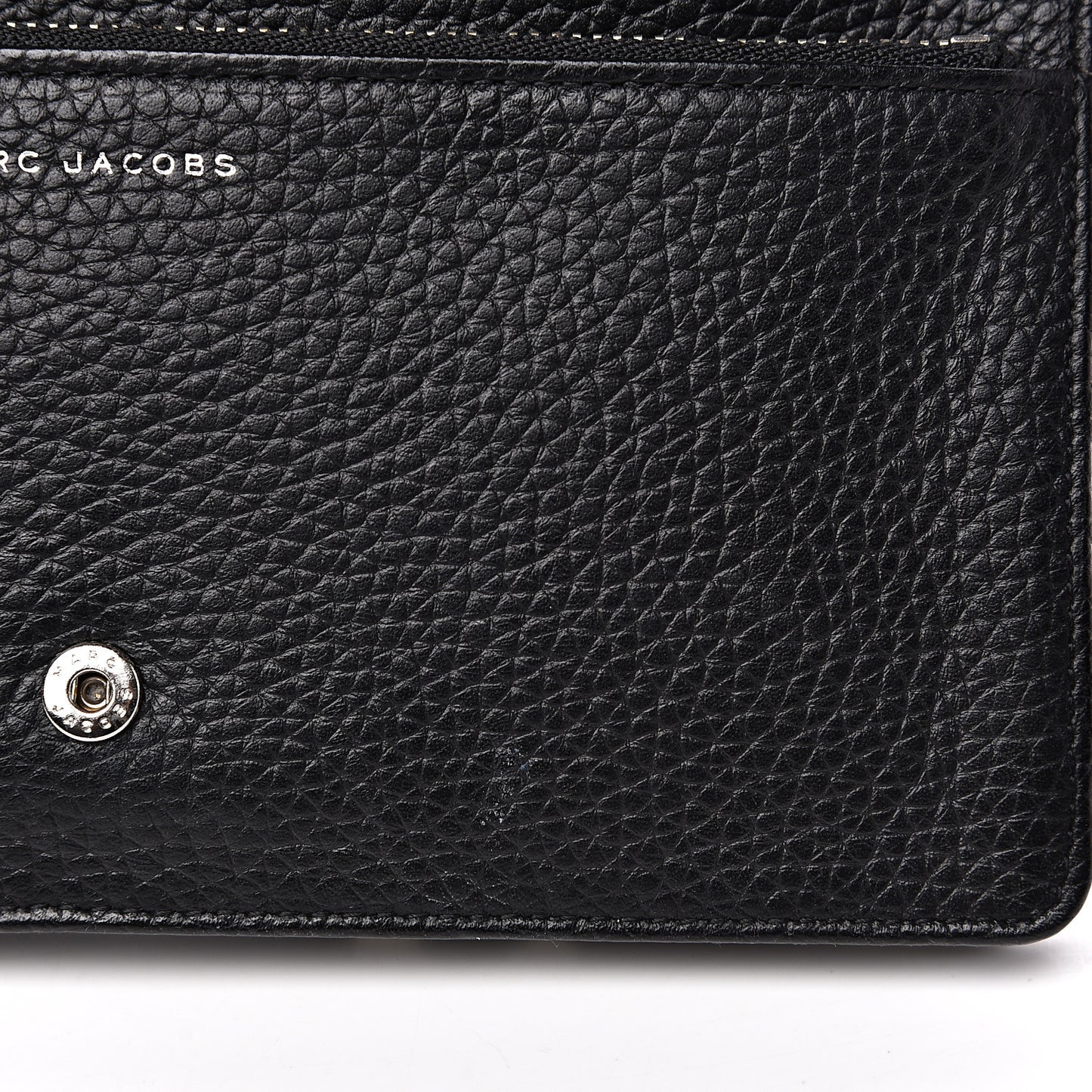Grained Calfskin Embellished Tulip Print Wallet Crossbody Black Multicolor