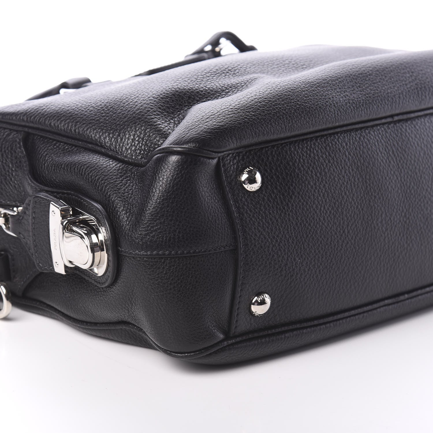 Prada Vitello Daino Satchel Black 10 of 11