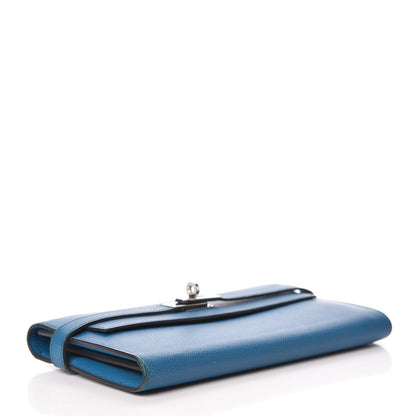 Hermes Epsom Kelly Longue Wallet Bleu Izmir 4 of 7