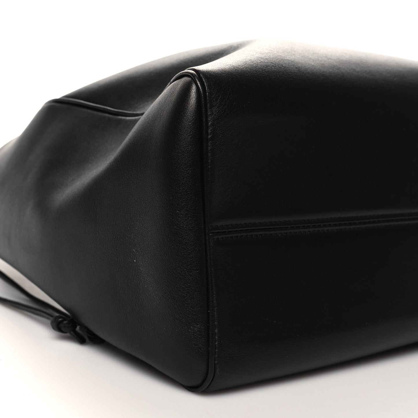 Grained Calfskin Cuir Triomphe Cabas Drawstring Black