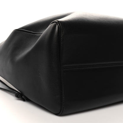 Celine Grained Calfskin Cuir Triomphe Cabas Drawstring Black 9 of 10