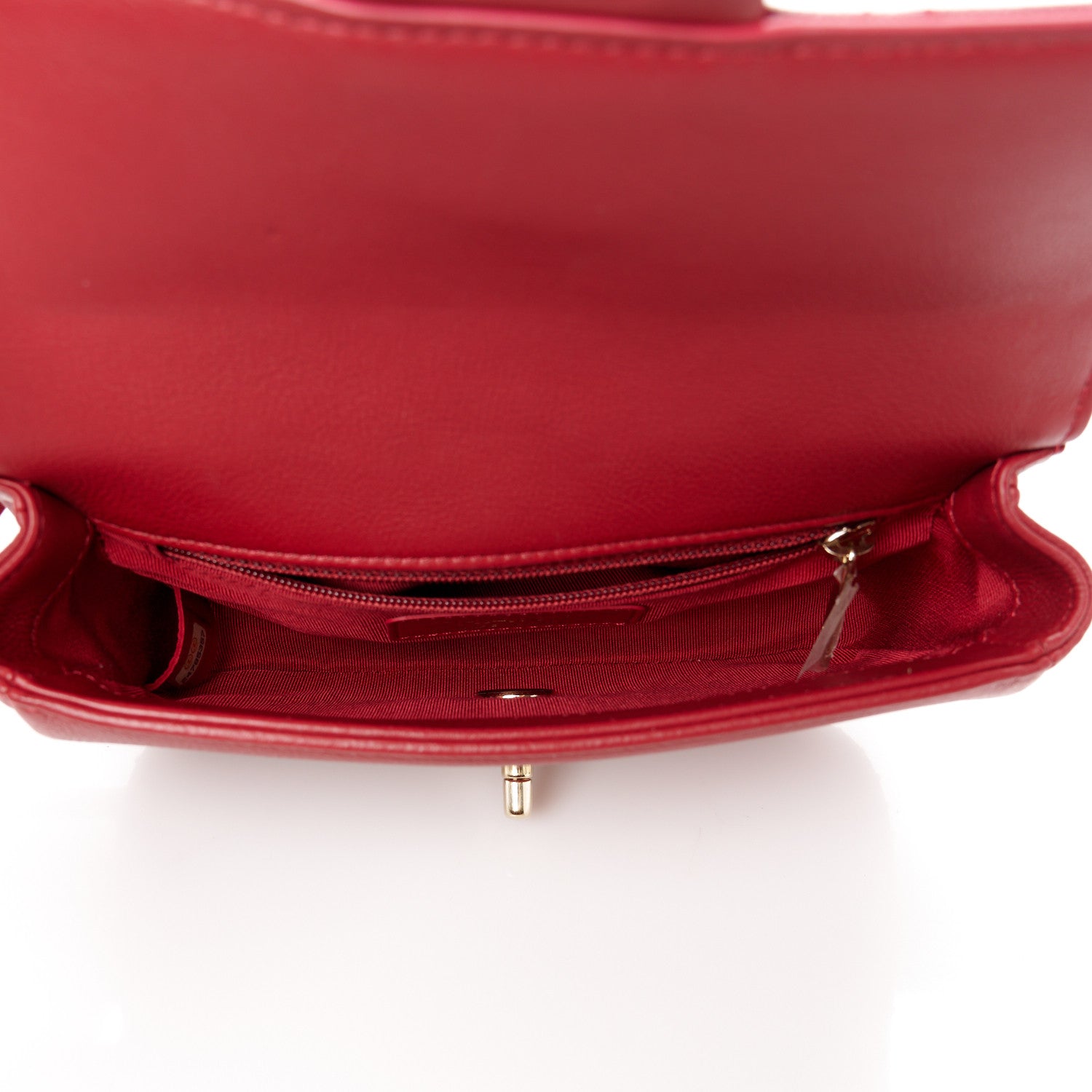 Chanel Caviar Quilted Studded Flap Waist Bag Red 5 of 11