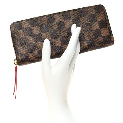 Louis Vuitton Damier Ebene Clemence Wallet Cherry 2 of 8