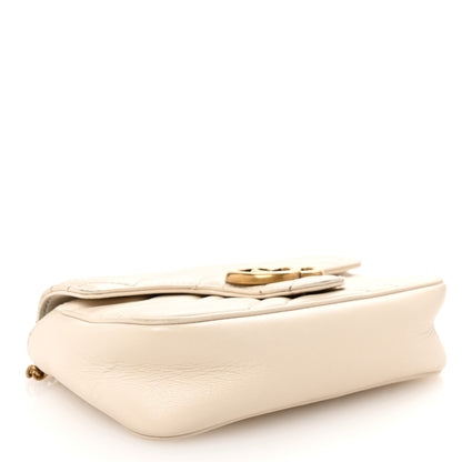 Gucci Calfskin Matelasse Super Mini GG Marmont Shoulder Bag White 4 of 10