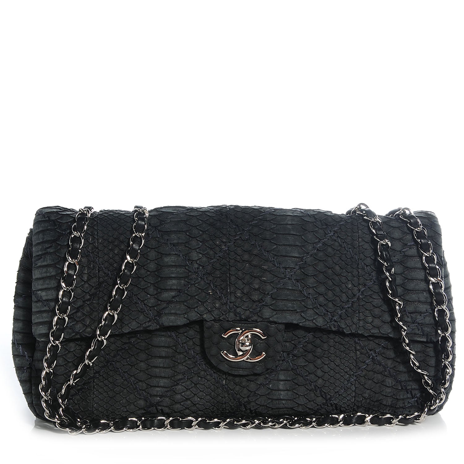 Chanel Python Ultimate Stitch Flap Grey 1 of 8