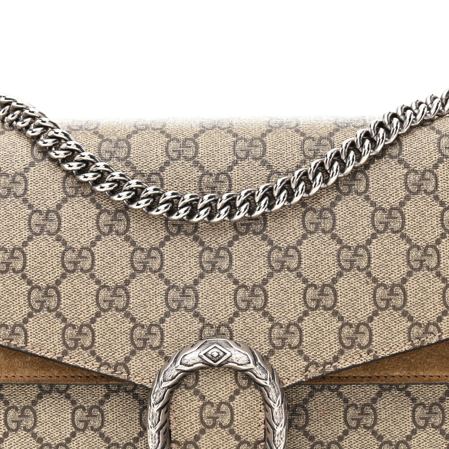 Gucci GG Supreme Monogram Medium Dionysus Shoulder Bag Taupe 8 of 10