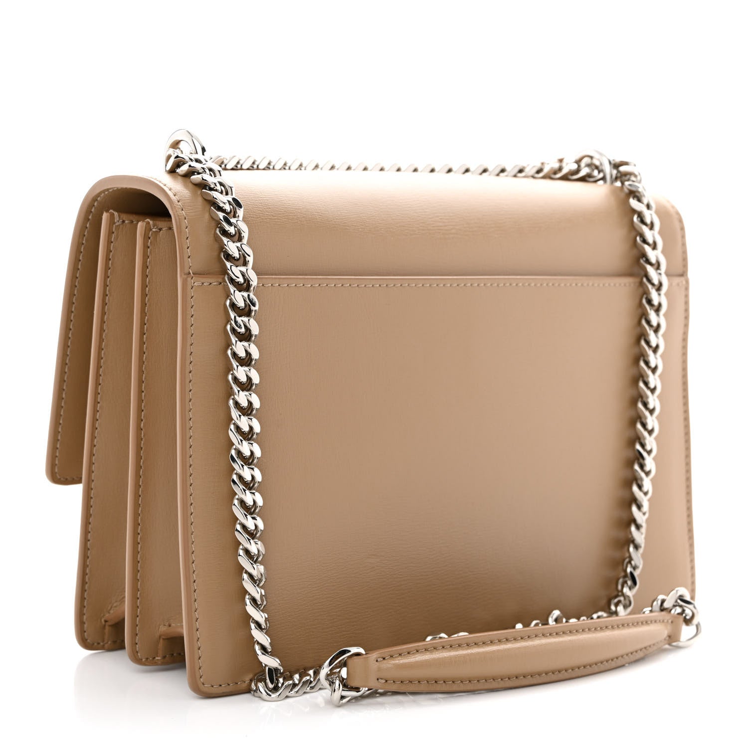 Saint Laurent Calfskin Medium Monogram Sunset Dark Beige 3 of 10