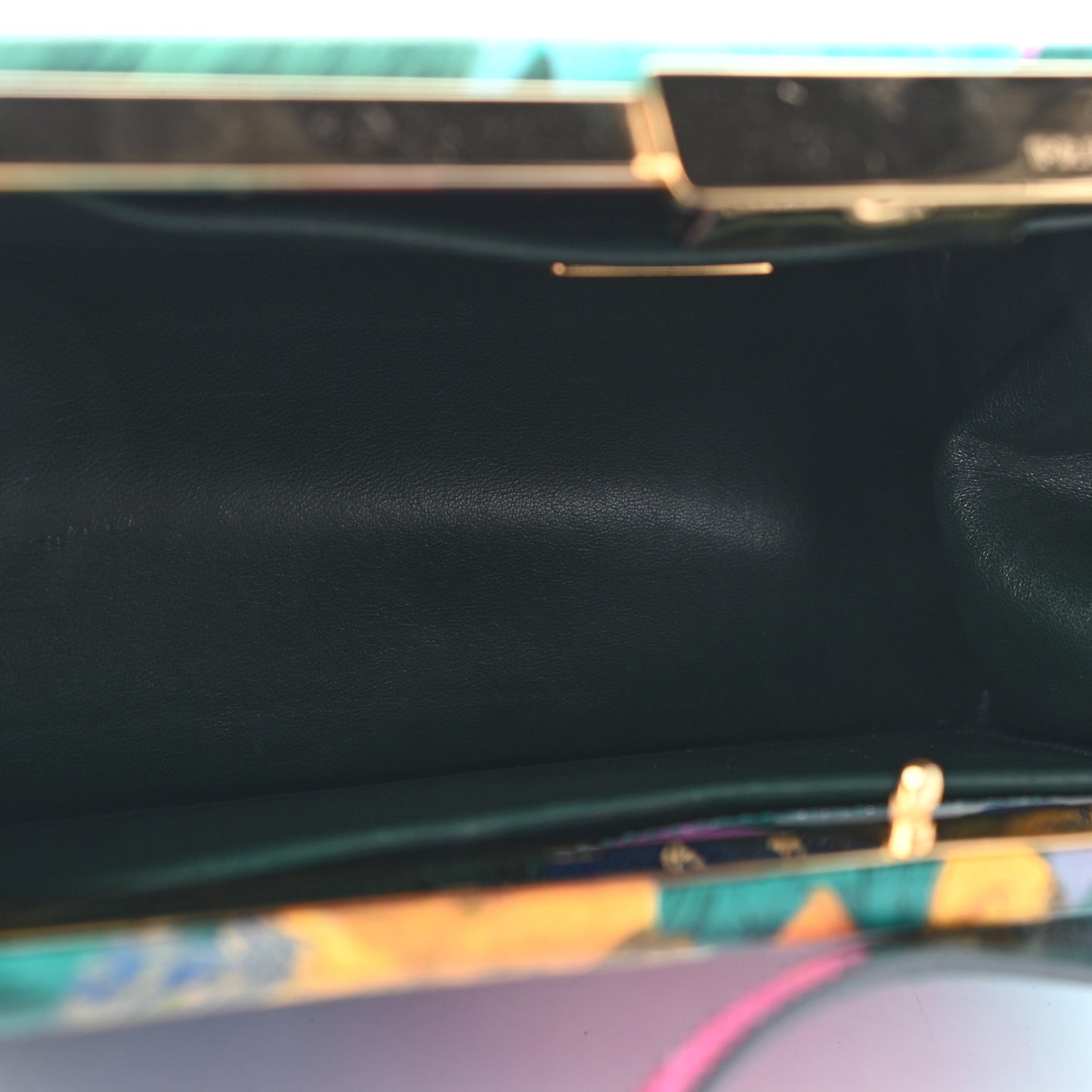 Saffiano Floral Printed Light Frame Bag Multicolor