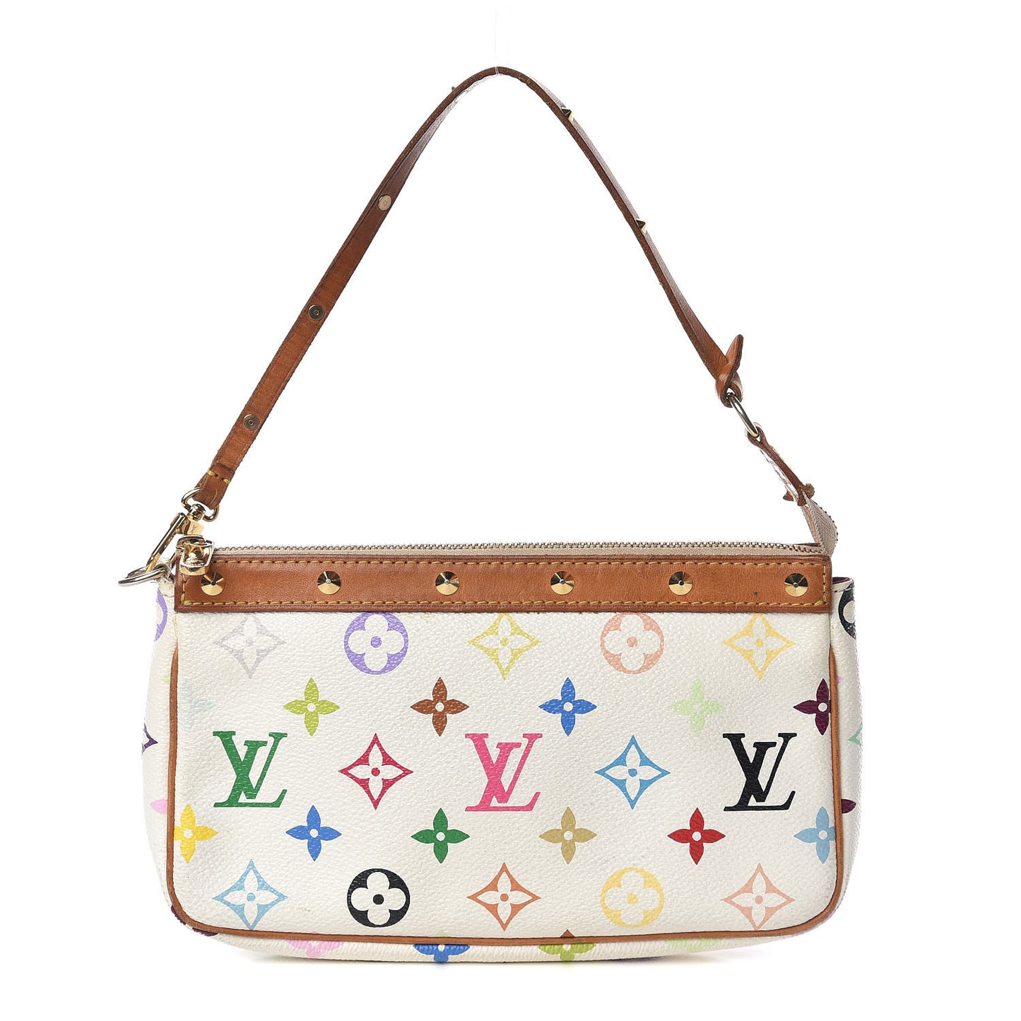 Monogram Multicolor Pochette Accessories White