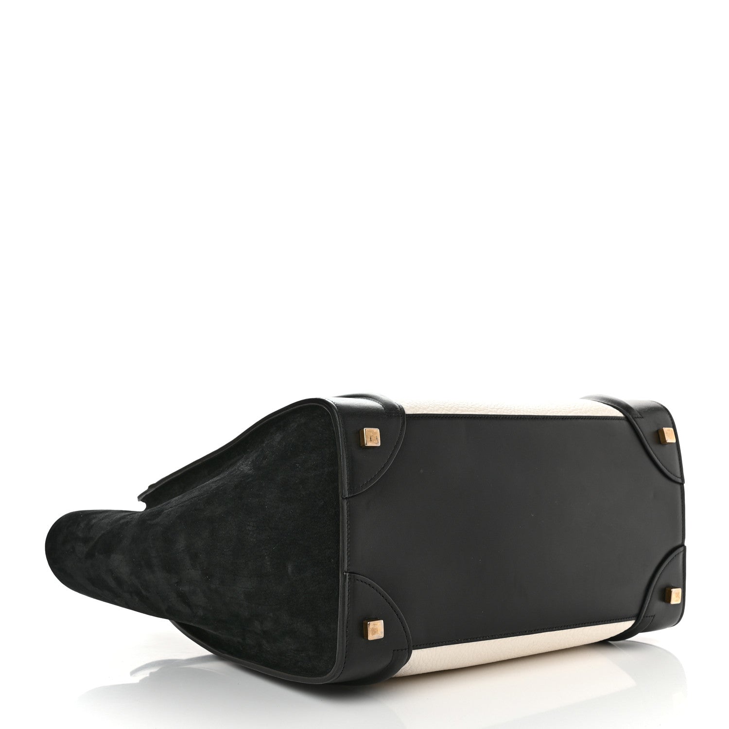 Celine Bullhide Calfskin Mini Bi-Color Luggage Black White 1 of 15