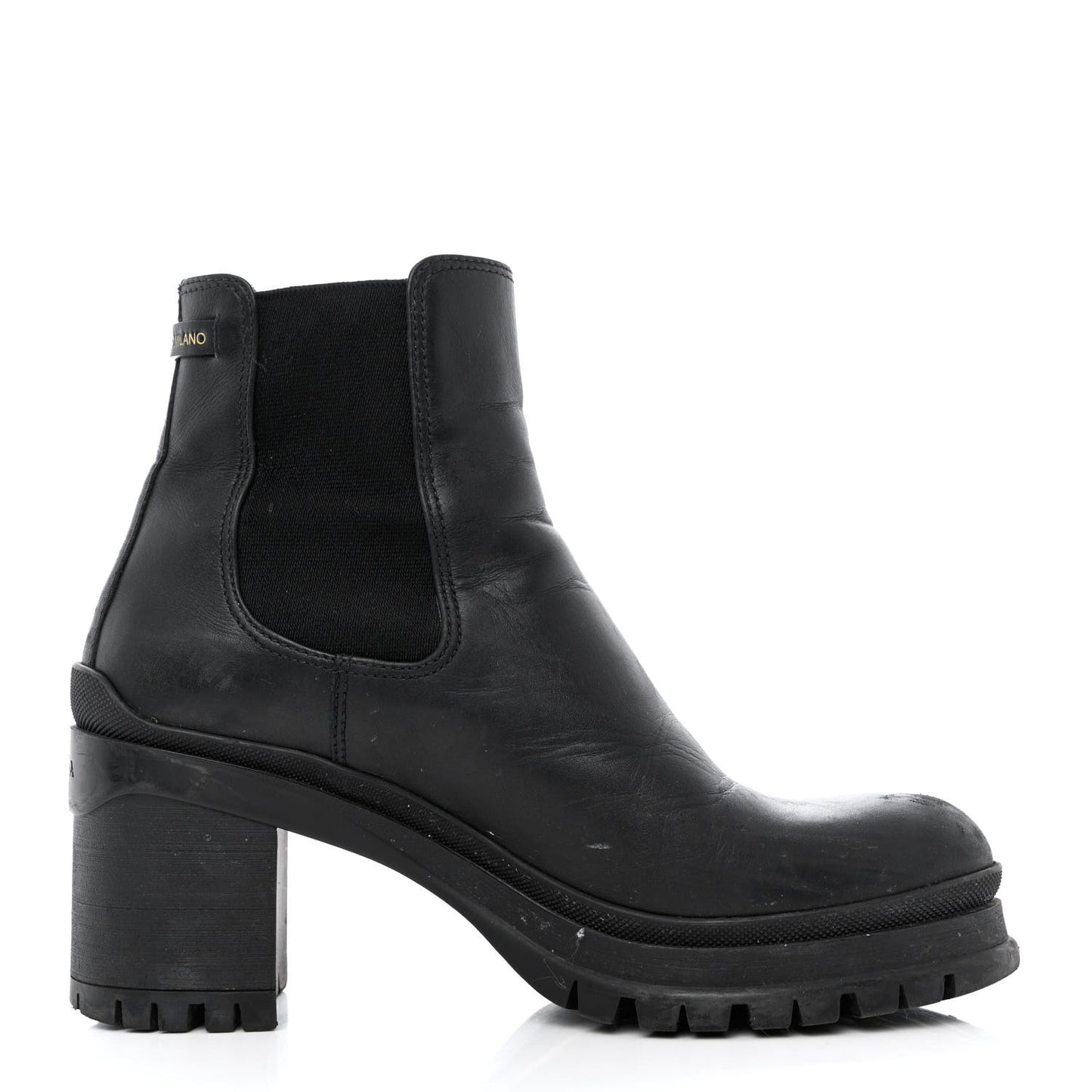 Vitello Montana Lug Sole Chelsea 55mm Boots 40 Black