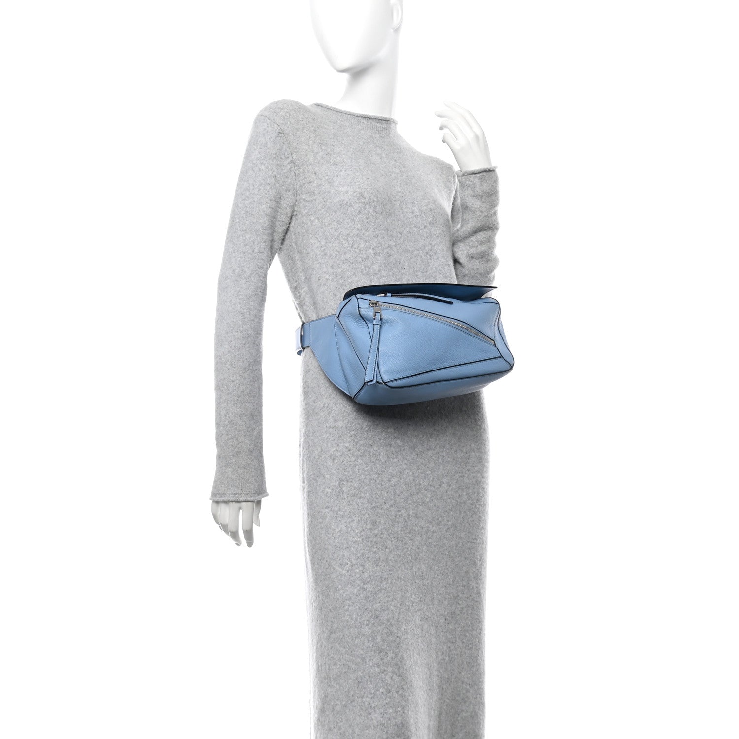 Loewe Calfskin Small Puzzle Bumbag Dusty Blue 1692193 – FASHIONPHILE