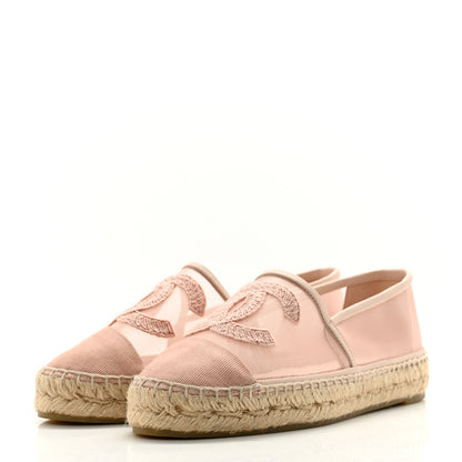 Chanel Mesh Grosgrain CC Espadrilles 36 Pink 3 of 9