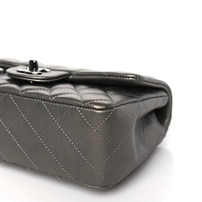 Chanel Metallic Calfskin Quilted Mini Rectangular Flap Ruthenium 10 of 11