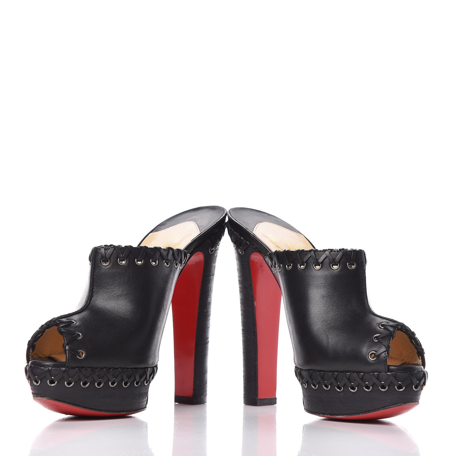 Christian Louboutin Calf VIP Cuoio Sablina 140 Platform Mules 36 Black 5 of 13