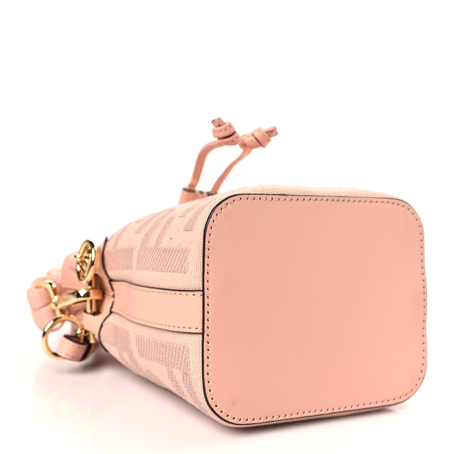 Fendi Canvas Nappa F is Fendi FF Embroidered Mini Mon Tresor Bucket Bag Baby Pink 4 of 9