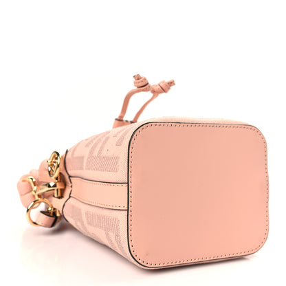Fendi Canvas Nappa F is Fendi FF Embroidered Mini Mon Tresor Bucket Bag Baby Pink 4 of 9