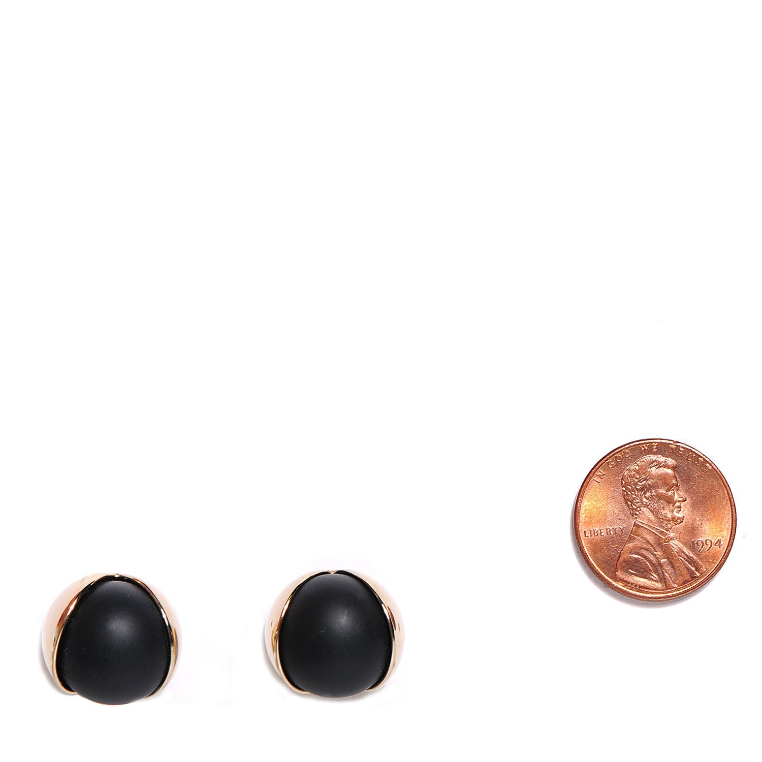 Christian Dior Rubber Lacquer Mise En Dior Tribal Earrings Matte Gold Black 2 of 8