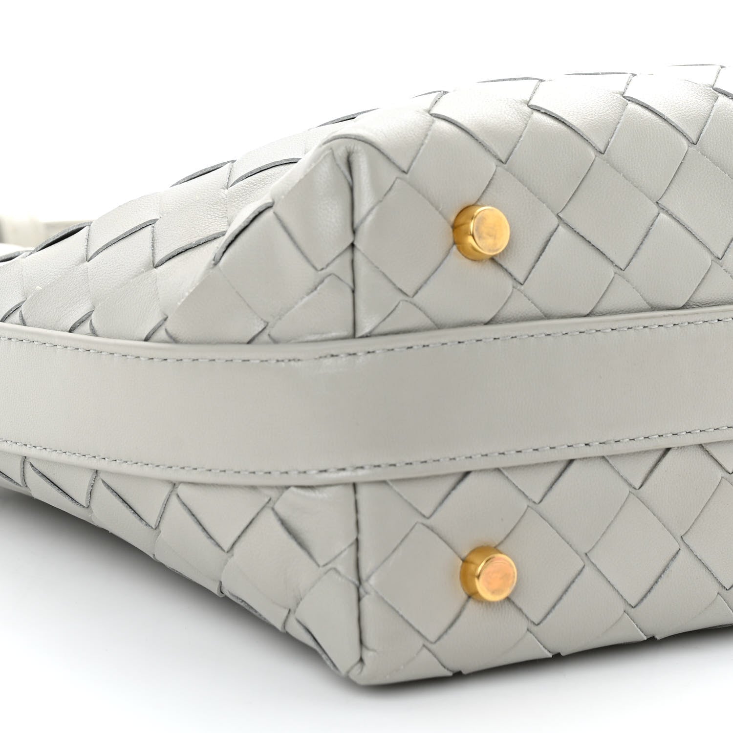 Bottega Veneta Calfskin Nappa Intrecciato Mini Wallace Agate Grey 8 of 9