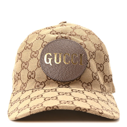 Gucci Monogram Textured Dollar Calfskin Zeno Baseball Hat L Beige 3 of 11