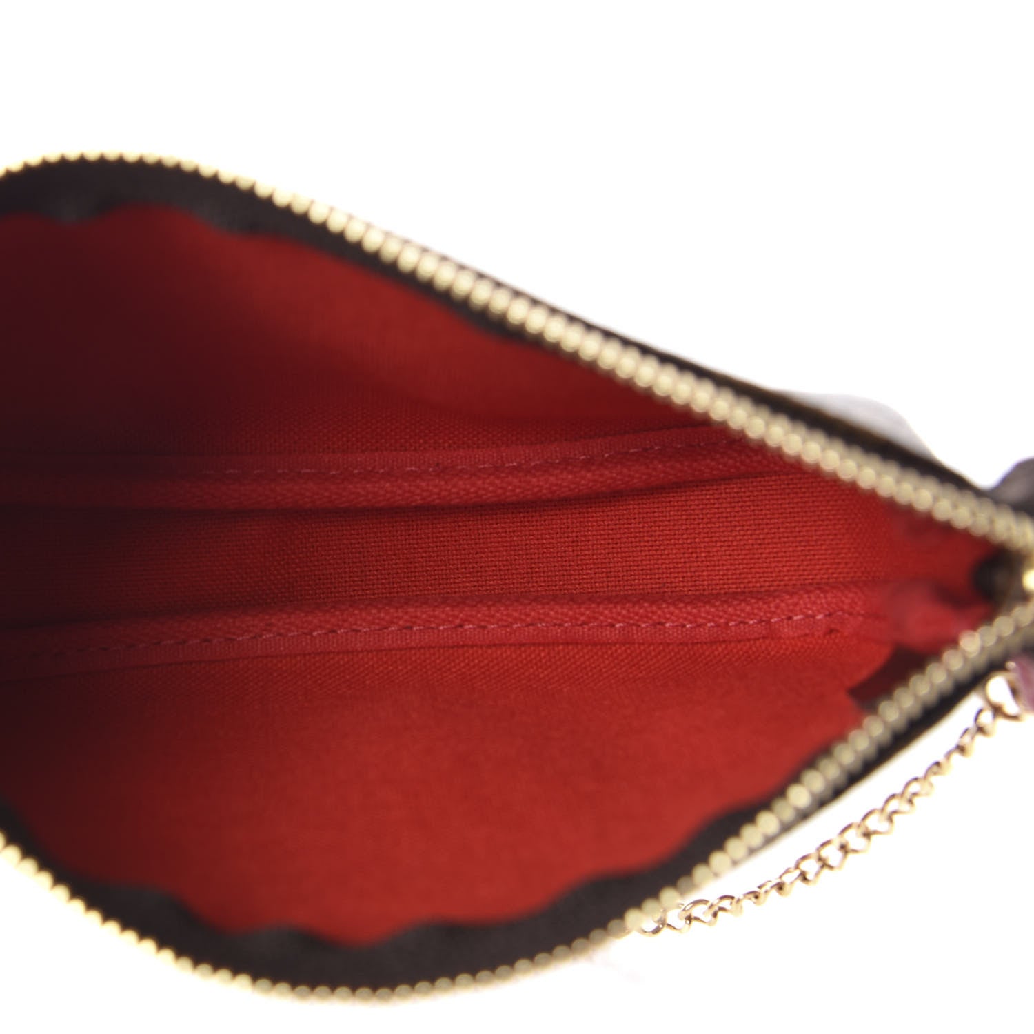 Louis Vuitton Damier Ebene 2019 Christmas Animation Mini Pochette Accessories Red 5 of 8
