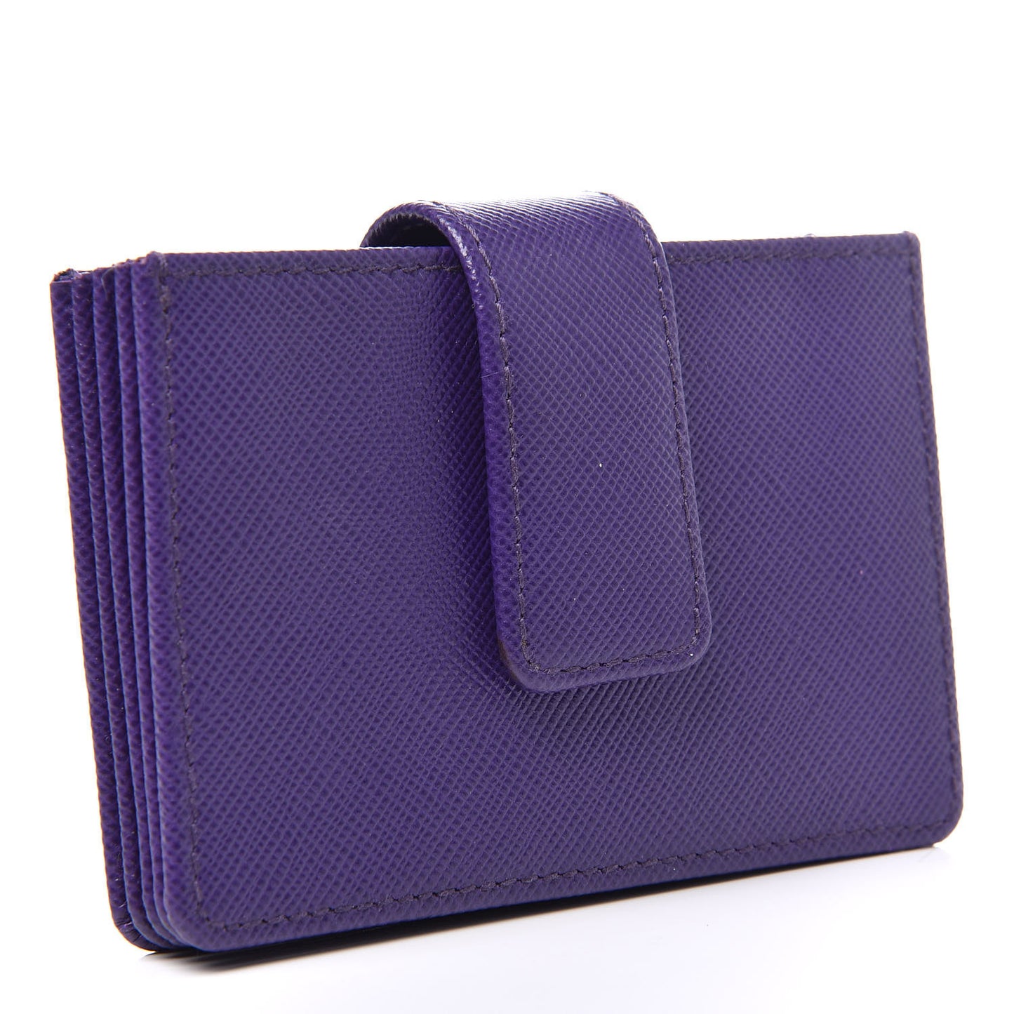 Saffiano Metal Accordion Card Case Viola