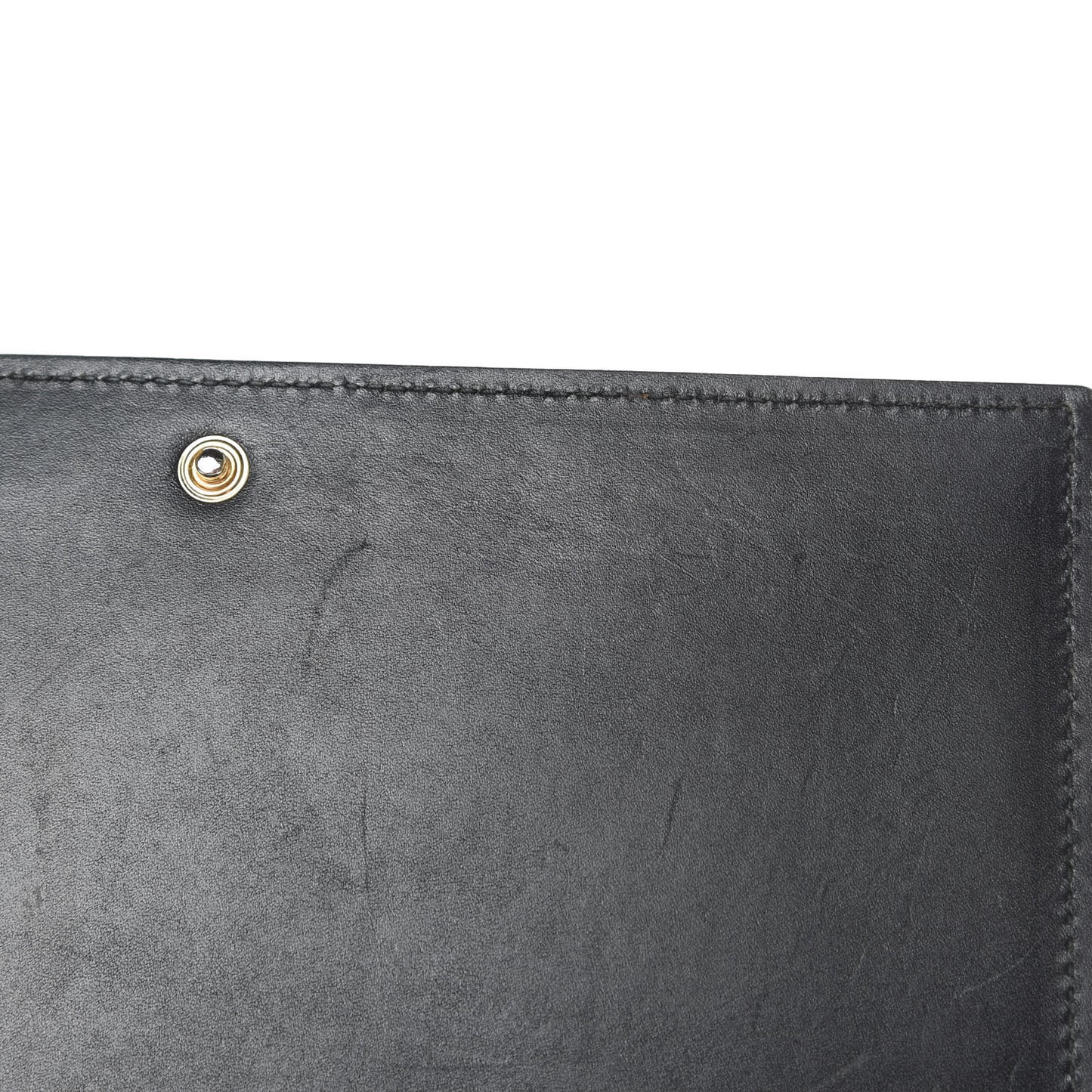Textured Patent Belle de Jour Chain Clutch Black