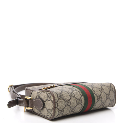 Gucci GG Supreme Monogram Web Mini Ophidia Shoulder Bag Brown 4 of 10