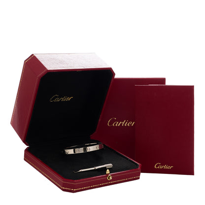 Cartier 18K White Gold LOVE Bracelet 17 5 of 5