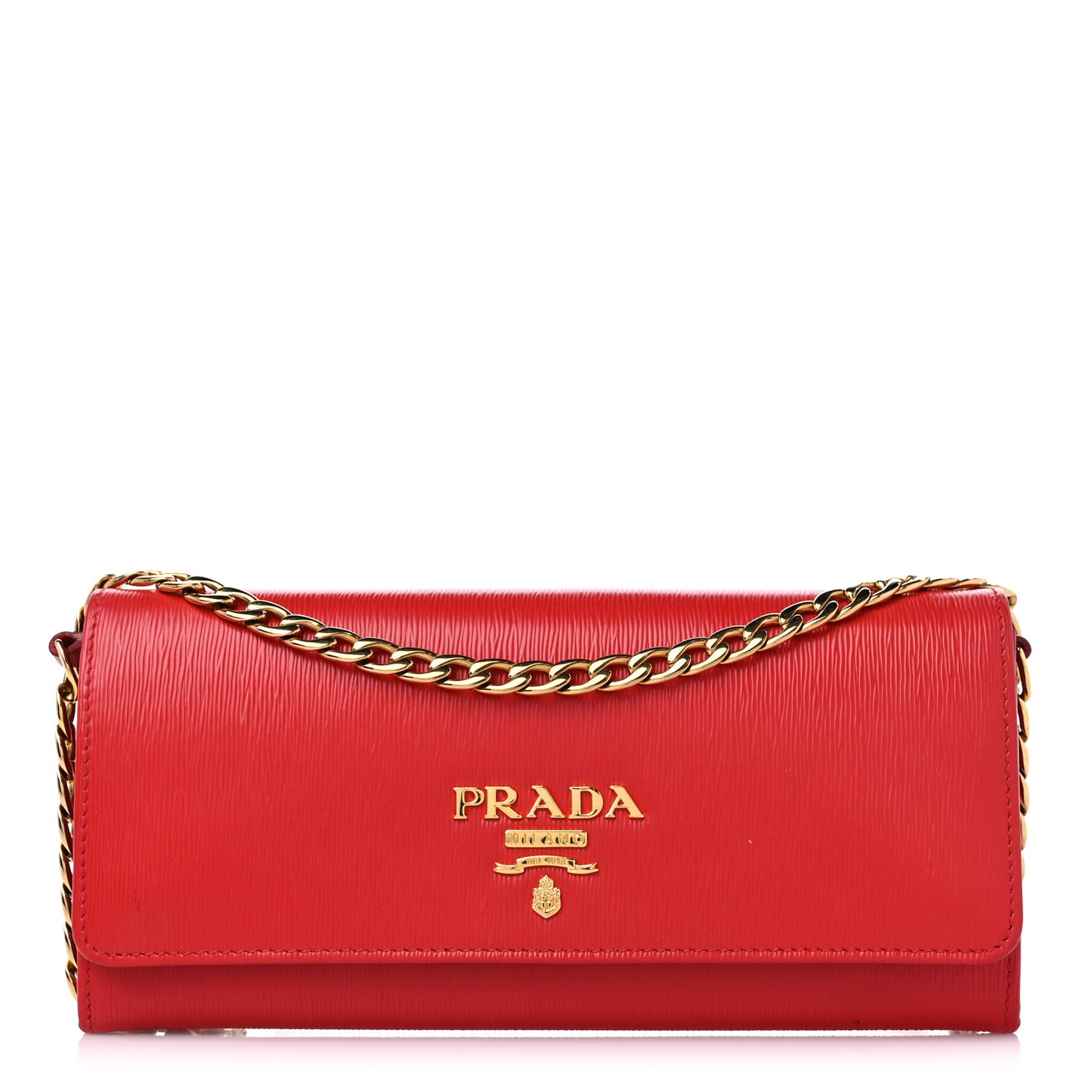Vitello Move Metal Oro Chain Wallet Lacca