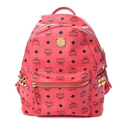 MCM Visetos Side Stud Small Stark Backpack Corail 1 of 4