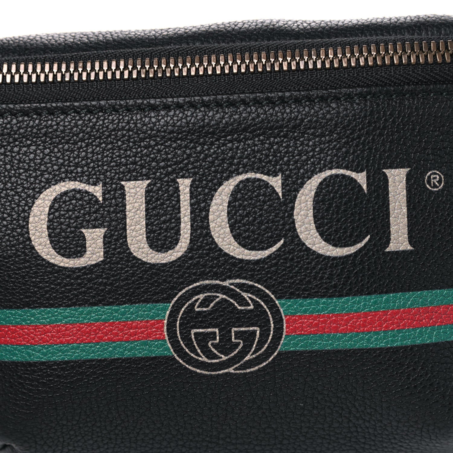 Gucci Grained Calfskin Small Logo Belt Bag Black 9 of 11