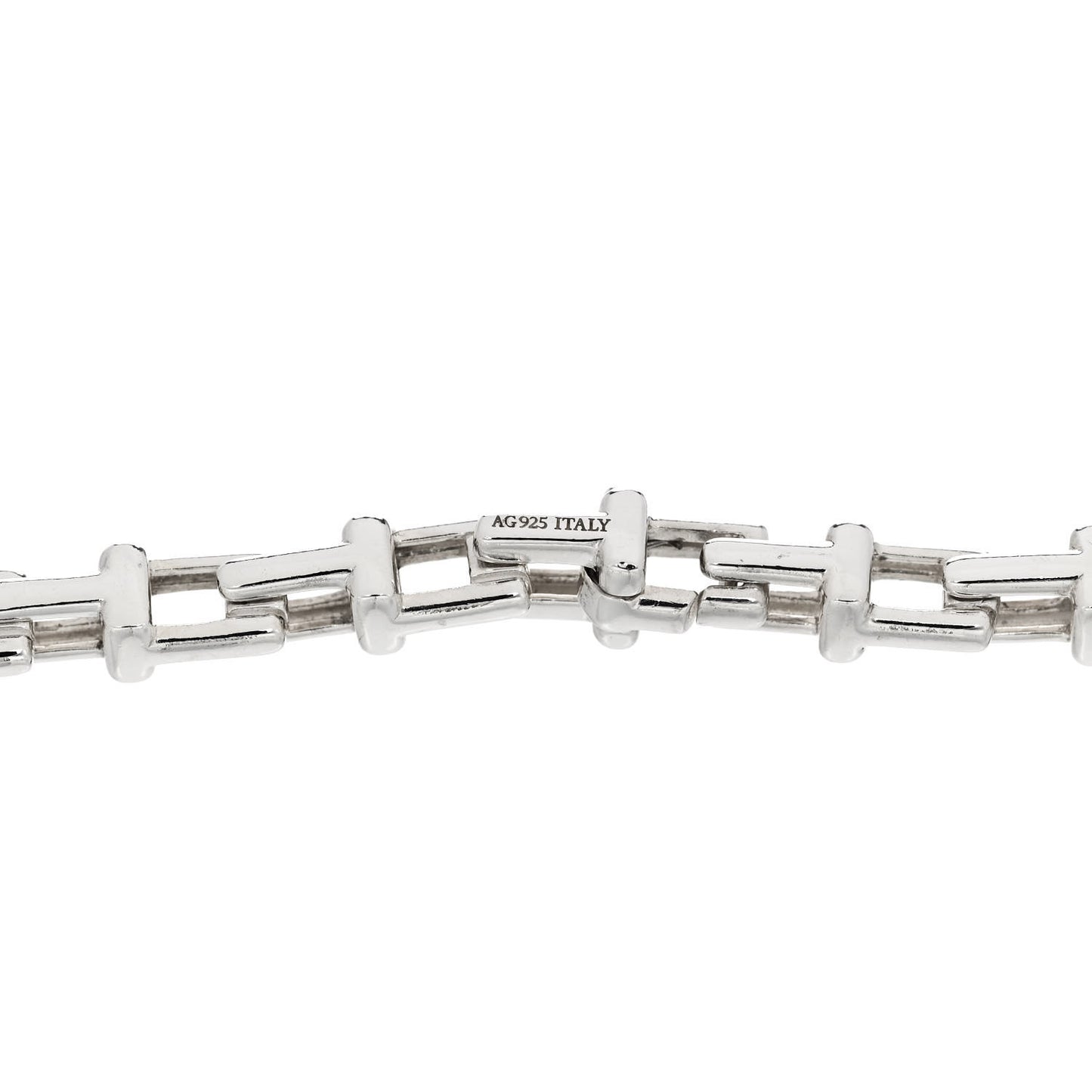 Sterling Silver T Link Chain Bracelet