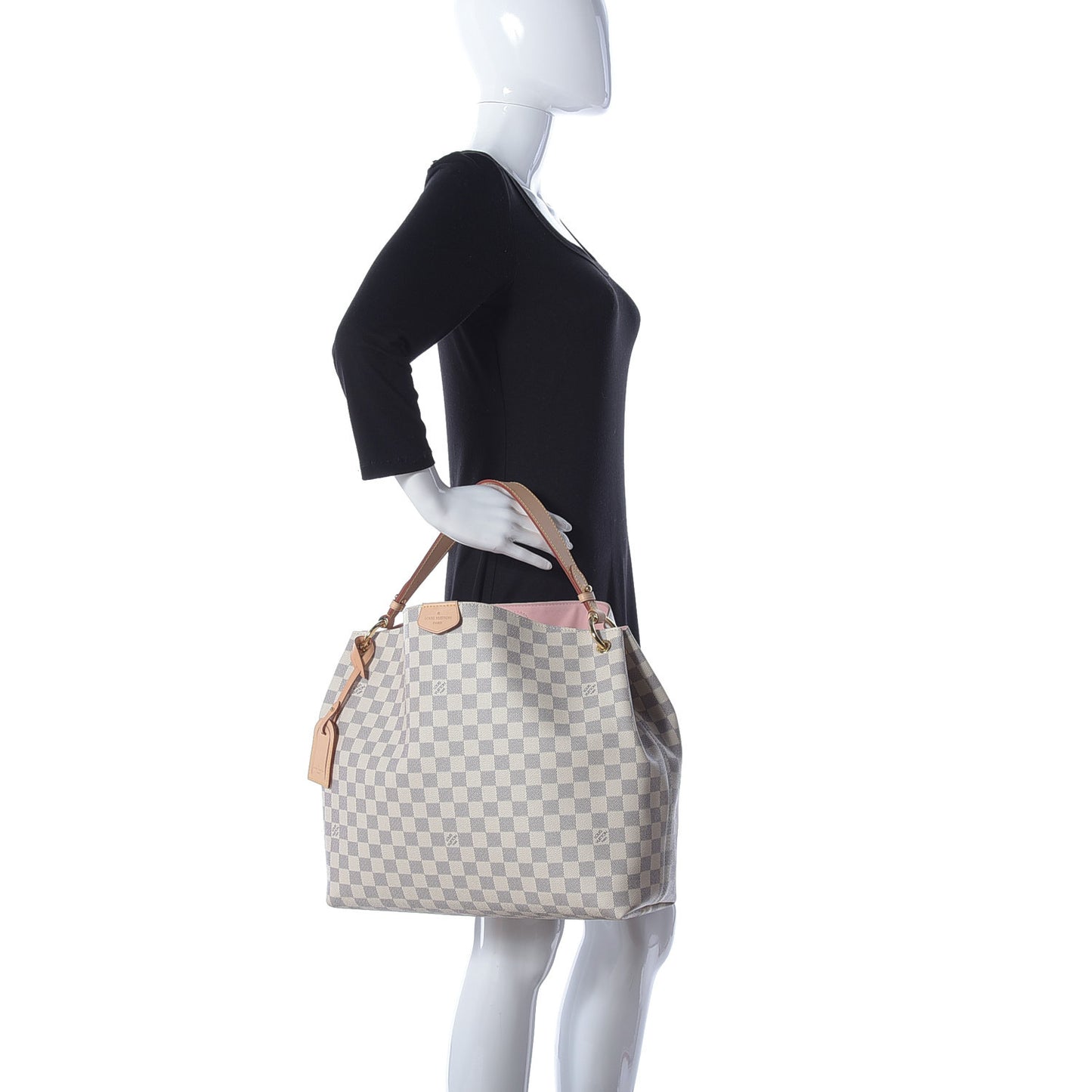 Damier Azur Graceful MM Rose Ballerine
