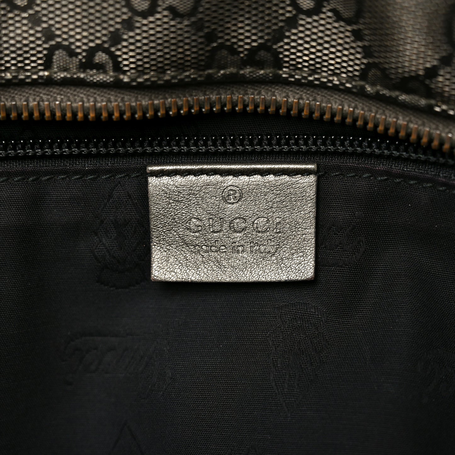 Imprime Monogram Medium Zippered Shopping Tote Pewter
