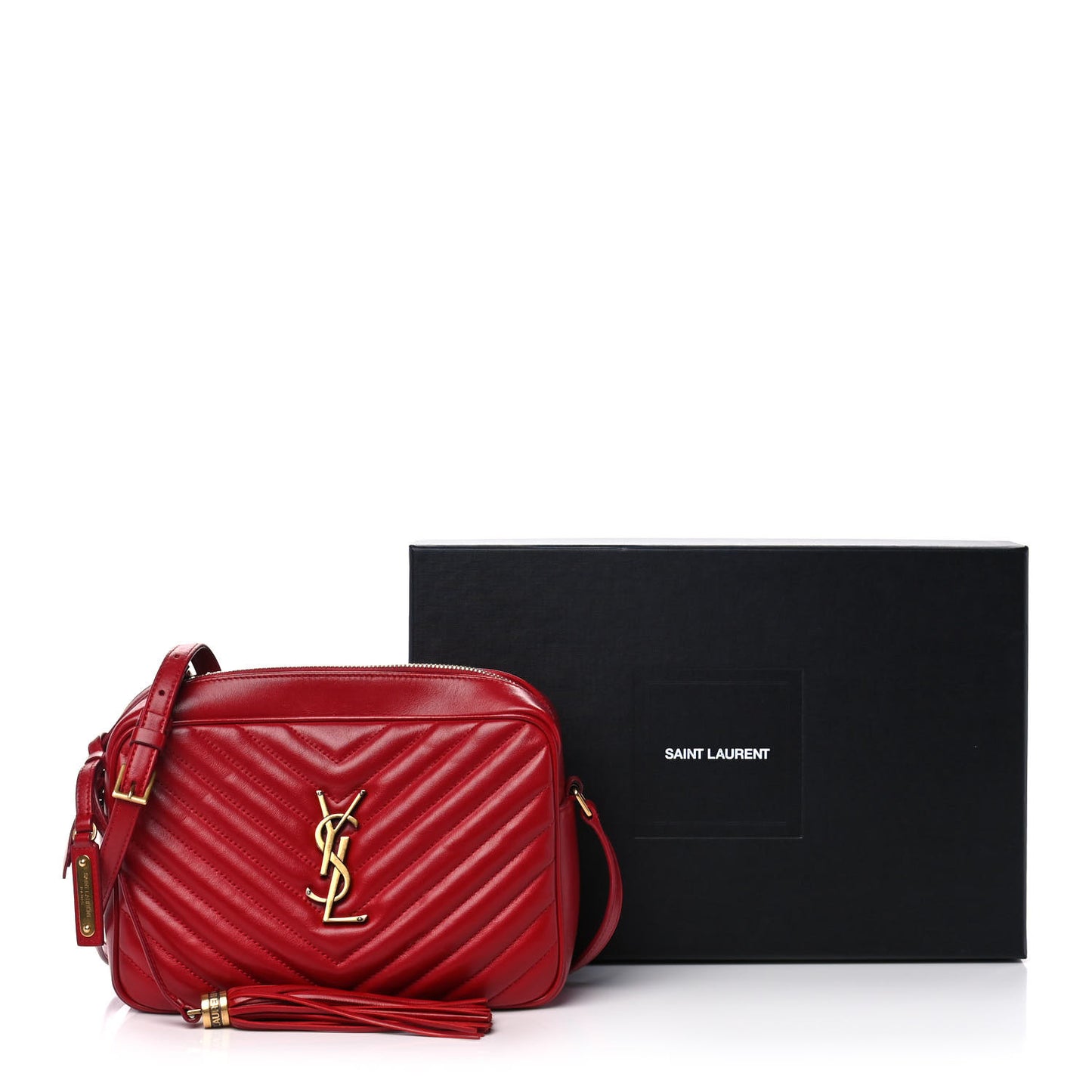 Calfskin Matelasse Monogram Lou Camera Bag Red