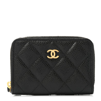 Chanel Caviar Quilted Classic Zipped Coin Purse Black 1 of 8