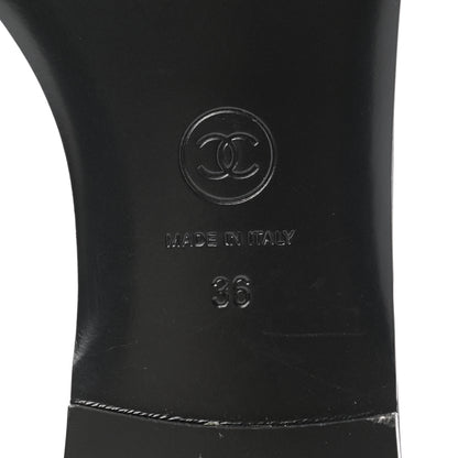 Chanel Lambskin Quilted CC Turnlock Sandals 36 Black 7 of 8